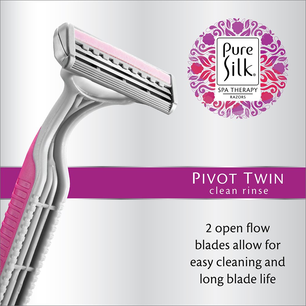 Amazon.com: Pure Silk Pivot Twin Premium Disposable Razor, 10